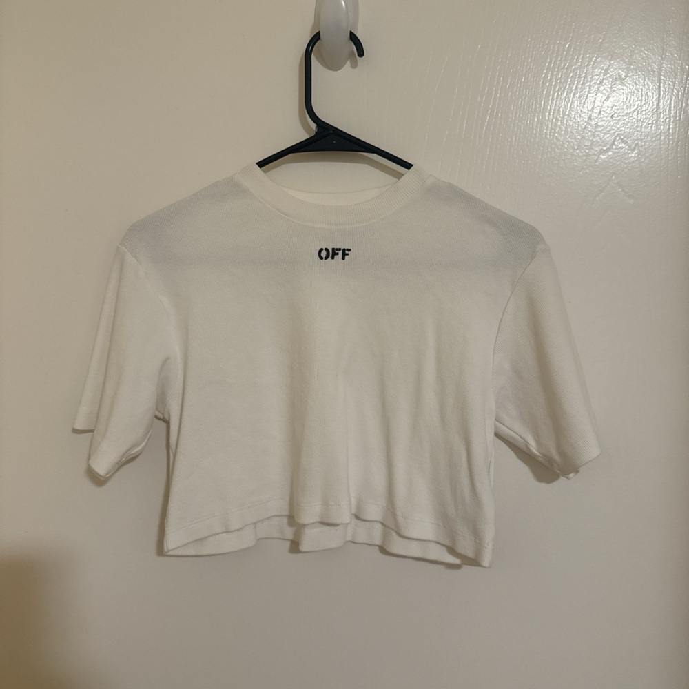 Off-White Women's White Crop Top